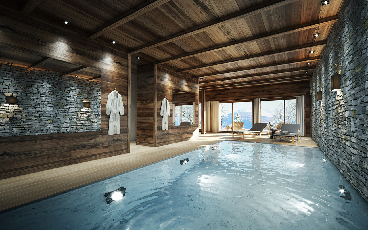 Chalet Montagne piscine